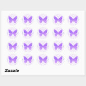 Sticker Rond Toss papillon (Lavande-Single) (Feuille)