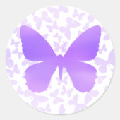 Sticker Rond Toss papillon (Lavande-Single) (Devant)