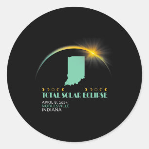 Sticker Rond Total 2024 Éclipse solaire 2024 040824