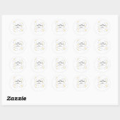 Sticker Rond Total éclipse solaire ajouter la date emplacement (Feuille)