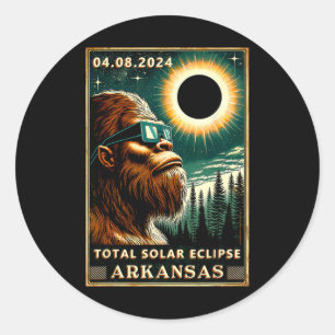 Sticker Rond Total Éclipse Solaire Arkansas - Eclipse Bigfoot G