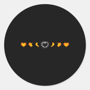Sticker Rond Total Éclipse Solaire (du Coeur) T Chemise