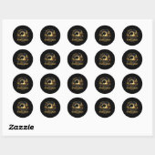 Sticker Rond Total Éclipse solaire Séquelle céleste 2017 Totali (Feuille)