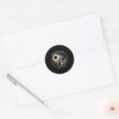 Sticker Rond Total Éclipse Solaire Squatchclipse Bigfoot Sasqua (Enveloppe)