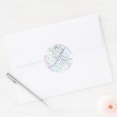 Sticker Rond Total Solaire Eclipse 2024 Global Path (Enveloppe)