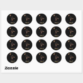 Sticker Rond Total Solaire Eclipse Carmel Indiana (Feuille)