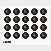 Sticker Rond Total Solaire Eclipse Chaser Ventilateur d'observa (Feuille)