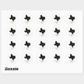 Sticker Rond Total Solar Eclipse 2024 Nom personnalisé, City Te (Feuille)