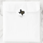Sticker Rond Total Solar Eclipse 2024 Nom personnalisé, City Te (Sac)