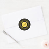 Sticker Rond Total solar eclipse 2026 your name personalized (Enveloppe)