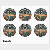 Sticker Rond Total Solar Eclipse 2027  (Feuille)