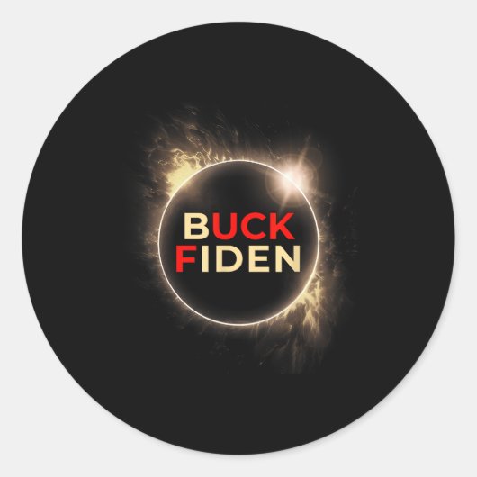Sticker Rond Total Solar Eclipse Anti Joe (Devant)