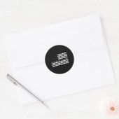 Sticker Rond Total Solar Eclipse US American Flag 04.08.2024 À (Enveloppe)