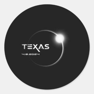 Sticker Rond Total Texas 4.08.2024 Total Solar Eclipse 2024