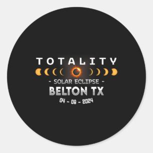Sticker Rond Total Tx Éclipse Solaire 2024