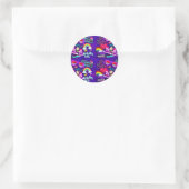 Sticker Rond Totalement 80 Violet Collage (Sac)