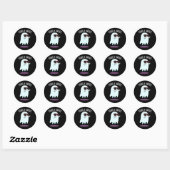Sticker Rond Totalement Ghoul Funny Ghost Pun Dark BG (Feuille)