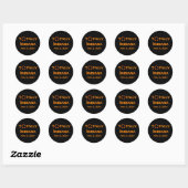 Sticker Rond Totalement Indiana 2024 Solar Eclipse (Feuille)