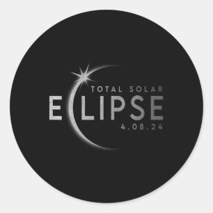 Sticker Rond Totalité 04 08 24 Total Éclipse Solaire 2024 9