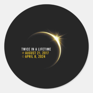Sticker Rond Totalité 24 Deux Fois Dans Une Vie Total Éclips So