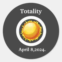 Totalité Great American Solar Eclipse 2024 Retro