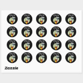 Sticker Rond Totally Tool Funny Handyman Pun Fond Sombre (Feuille)