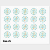 Sticker Rond Totally Twobular Surf Beach 2e Anniversaire (Feuille)