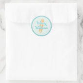 Sticker Rond Totally Twobular Surf Beach 2e Anniversaire (Sac)
