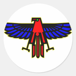 Sticker Rond Totem de Thunderbird d'Indien