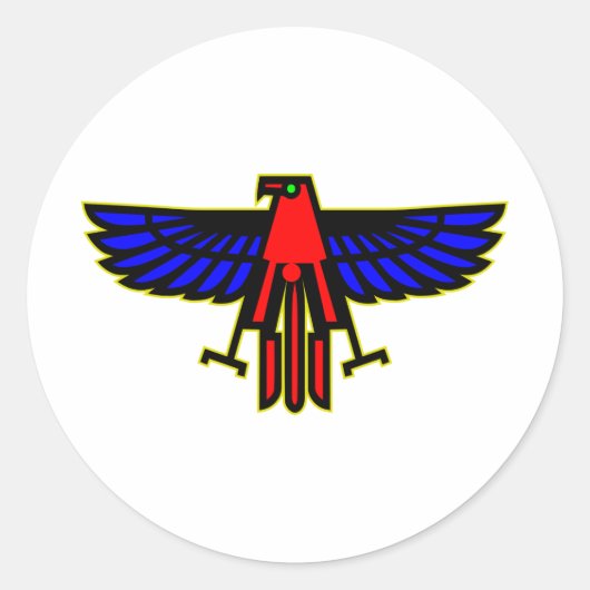Sticker Rond Totem indien de Thunderbird (Devant)