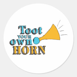 Sticker Rond Toto your own Horn Art inspirationnel Horn Art