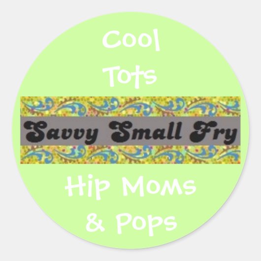 Sticker Rond Tots cool, Moms Hip & Pops (Devant)