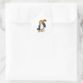 Sticker Rond Toucan at Music with Microphone (Sac)