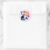 Sticker Rond Toucan coloré (Sac)