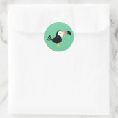 Sticker Rond Toucan coloré (Sac)