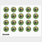 Sticker Rond Toucan de Noël illusima (Feuille)
