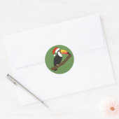 Sticker Rond Toucan de Noël illusima (Enveloppe)