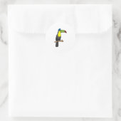 Sticker Rond Toucan en tant que policier (Sac)