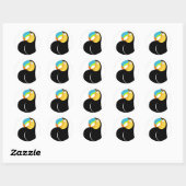 Sticker Rond Toucan Focus. (Feuille)
