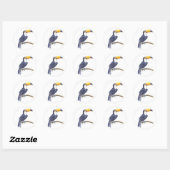 Sticker Rond Toucan, oiseau tropical (Feuille)