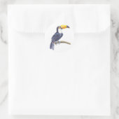 Sticker Rond Toucan, oiseau tropical (Sac)