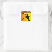 Sticker Rond Toucans Rock ! (Sac)