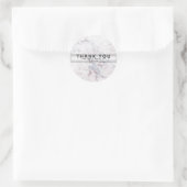 Sticker Rond Touch of Rose White & Grey Marble Swirl Chic Party (Sac)