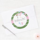 Sticker Rond Touchdowns ou Tutus Genre Reveal Party (Enveloppe)