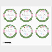 Sticker Rond Touchdowns ou Tutus Genre Reveal Party (Feuille)
