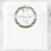 Sticker Rond Touchdowns ou Tutus Genre Reveal Party (Sac)