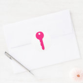 Sticker Rond Touche rose (Enveloppe)