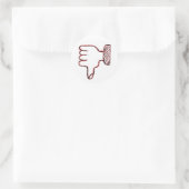 Sticker Rond Touche vers le bas (Sac)