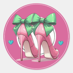 Sticker Rond Toucher les talons hauts