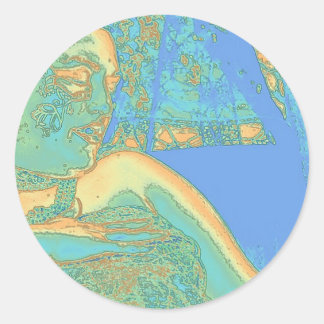 Sticker Rond Toucher Oshun